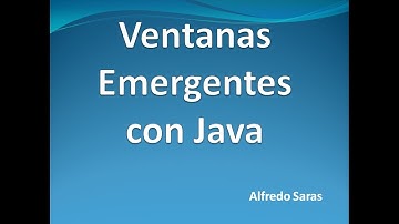 Ventanas Emergentes en Java