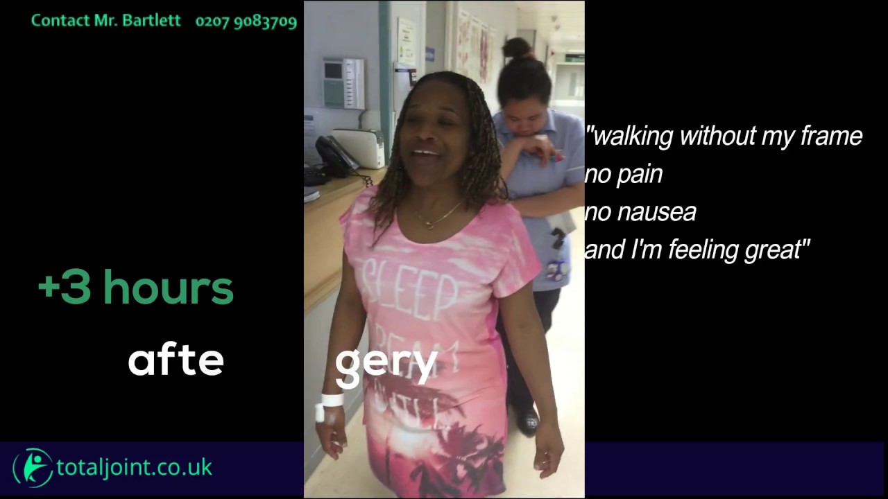 fast track recovery after total hip replacement