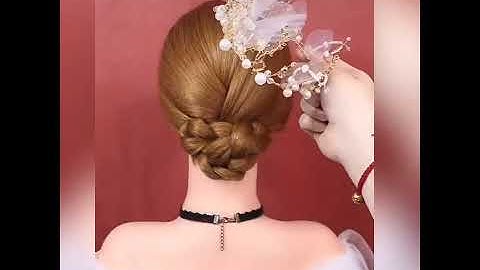 Hướng dẫn tạo mẫu tóc cô dâu tết búi thấp hot trend 2019