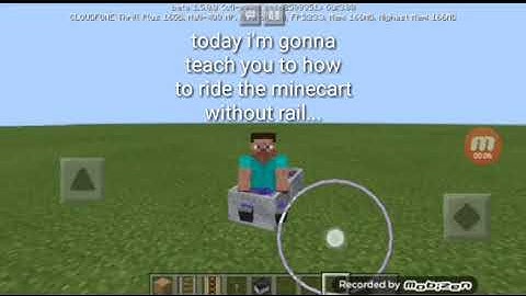How to ride the minecart without rail in MCPE