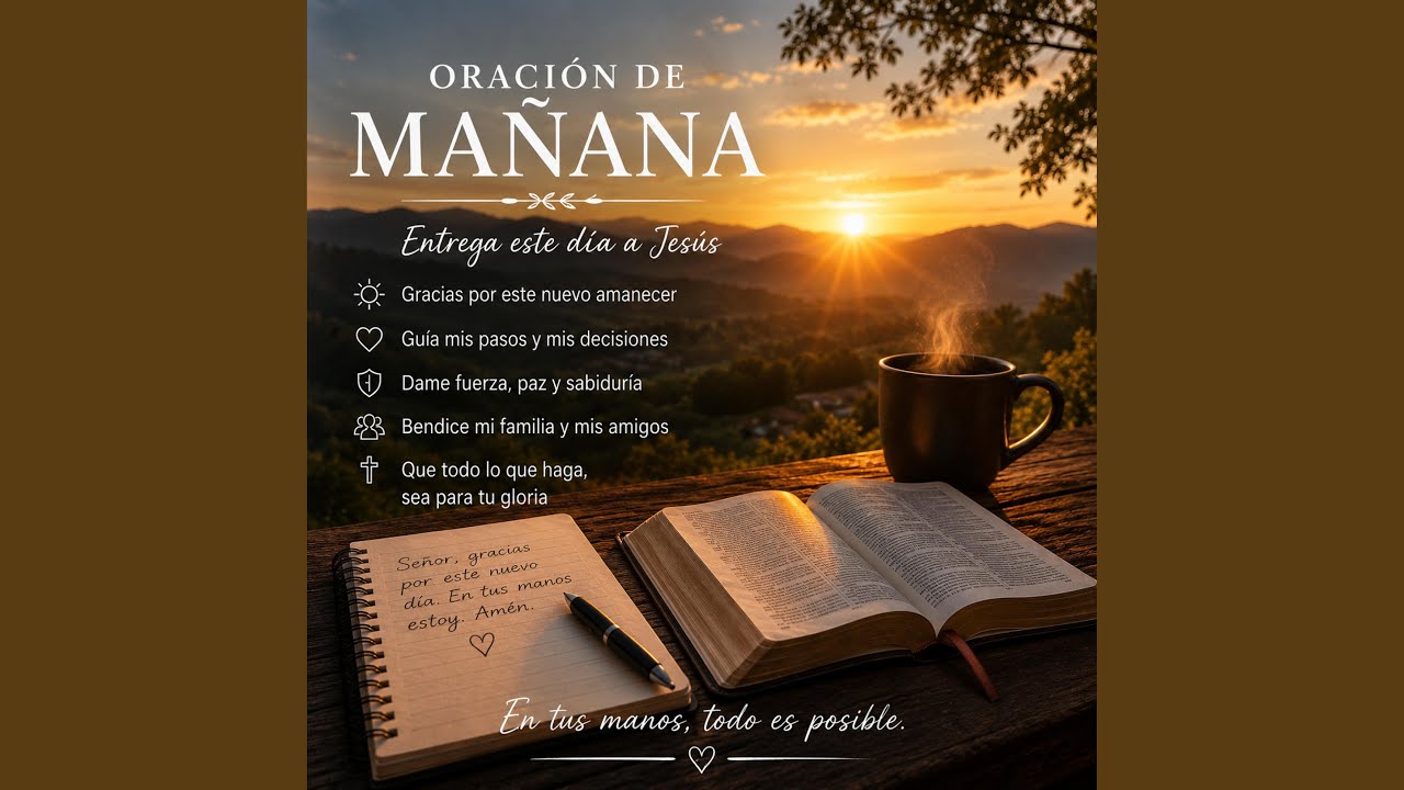 Oraciones para comenzar la mañana en manos de Dios 2026