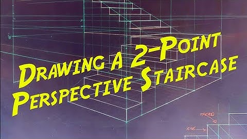 How to Draw A 2-Point Perspective Staircase with a Landing