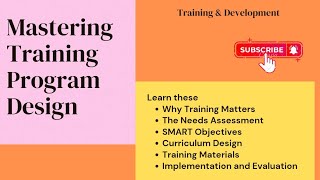 Learn Training Program Design🎯 #traininganddevelopment #muskanstudyworld [New Checklist]