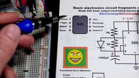 Electronics course 14 Improving 555 timer high output using NPN bipolar junction transistor 2N3904