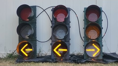 3-section Bi-modal Left Turn & Right Turn Flashing Yellow Arrow Signals.