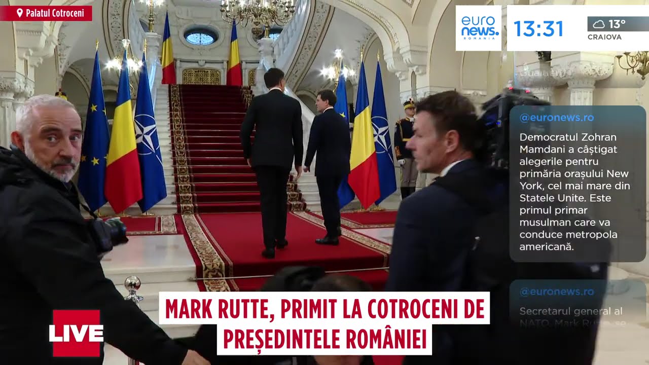 Secretarul general al NATO efectuează prima vizită în România, unde Mark Rutte s-a întâlnit cu Nicușor Dan. Secretarul general al NATO efectuează prima vizită în România, unde Mark Rutte s-a întâlnit cu Nicușor Dan.