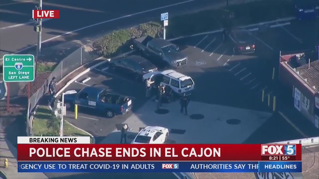 Police Chase Ends In El Cajon With Driver In Custody YouTube