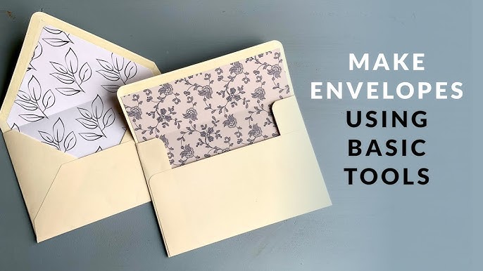 DIY A7 Envelope Tutorial - Wedding Envelopes - Elegant Wedding - 5x7  Envelopes Handmade 