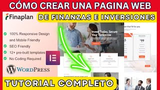 Como crear Una Pagina Web para Inversiones con WordPress 2024