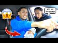 DRIVING WHILE HOLDING THE BABY PRANK ON WIFE *She Freaks Out*