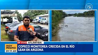 COPECO monitorea crecida en el Río Lean en Arizona