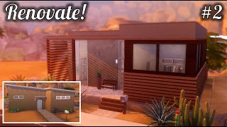 Sims 4: Renovating Nookstone into a modern Desert Starter home