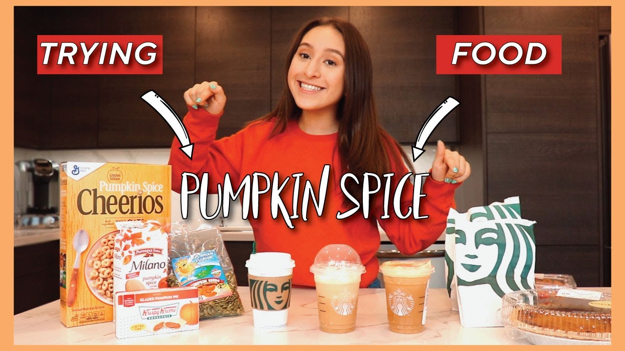 TRYING PUMPKIN SPICE FLAVORED FOOD - YouTube