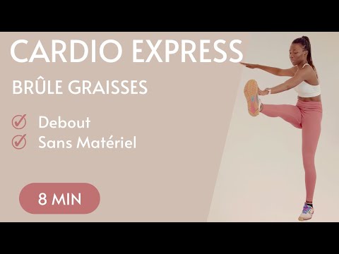 🔥8Min CARDIO BRÛLE GRAISSE SANS MATÉRIEL: RAPIDE ET EFFICACE🔥FAT BURNING CARDIO🔥FULL BODY WORKOUT