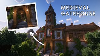Minecraft: How to build a Medieval Gatehouse | Tutorial