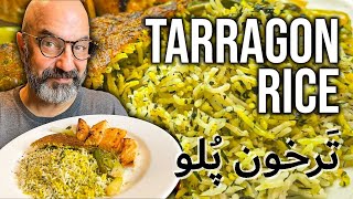 Persian Tarragon Rice - ترخون پلو با دستور انگلیسی