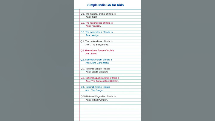 10 Important Simple India GK | Quiz General Knowledge GK Questions Answers INDIA #knowledge  #shorts