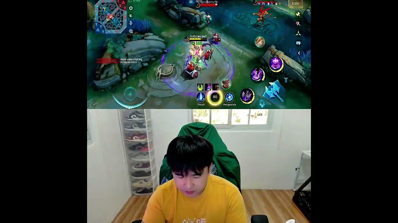 5 content creator vs king fear #mobilelegends #kingfear 