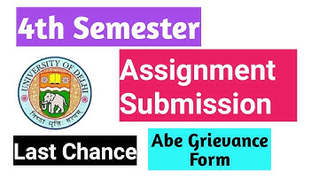 Last opportunity for SOL 4th semester assignment submission 2021