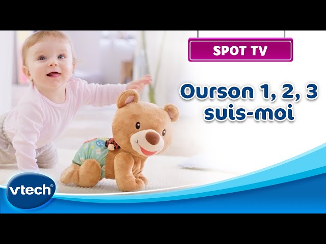 Ourson 1, 2, 3 suis-moi - Une adorable peluche interactive qui