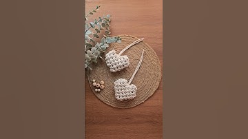 DIY Macramé Heart Charm!❤️ #ytshorts #shorts #diy #craftsbyamee #macrame