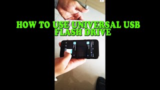 How to connect universal USB flash drive