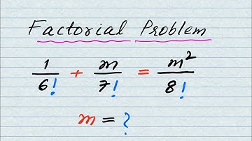 A Wonderful Factorial Problem | Maths Olympiad Preparation | Find the value of m | VIJAY Maths 