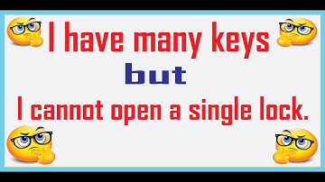 I have many keys but I cannot open a single lock  What am I ? GK Questions | Quiz | Trivia | Riddles