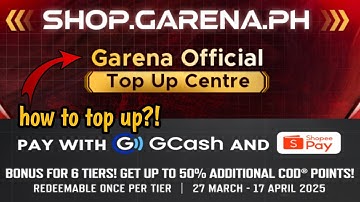 CODM HOW TO USE GCASH PAYMENT ON GARENA TOP-UP CENTER OFFICIAL WEBSITE | SHOP GARENA PH