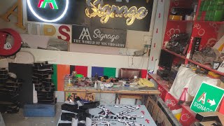 diy 3d Signboard at home 3D LED Signage making tutorial live with AA Signage