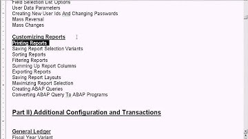 SAP Printing Reports
