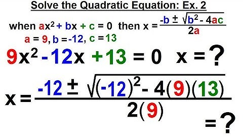 Algebra - Ch. 24: Complex Numbers (24 of 28) Solve the Quadratic Equation: Ex. 2