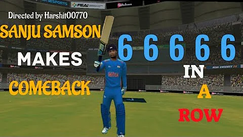 Sanju Samson dominate rishad and hits 5 six in row shows his power and makes comeback #shorts