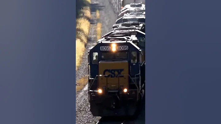 3 CSX SD40-2 engines on 6 engine train.