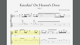 Knockin' On Heaven's Door - Solo 1 I GuitarTrack Standard Tuning 55bpm