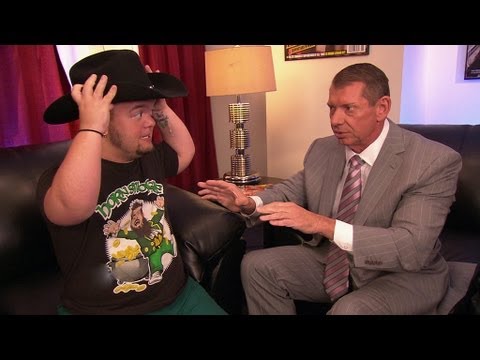Mr. McMahon shows Hornswoggle his impression of Jim Ross: Raw, June 11, 2012