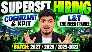 Cognizant Superset & L&T Engineer Trainee Hiring | Off-Campus Drive 2027/2026/2025-2022 | New Hiring