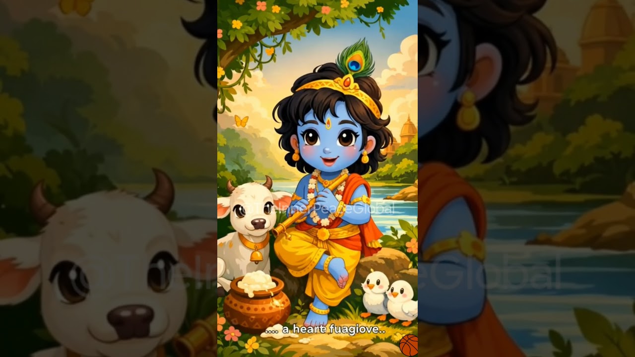 A Little Mischief & Magic ✨ Krishna ji's Love ❤️ | #innerpeaceglobal #shortsfeed #krishna