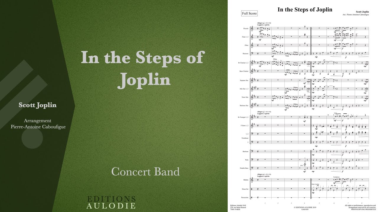 楽譜 A SCOTT JOPLIN SUITE 金管10重奏 楽譜】ジョプリン「ジ・エンターテイナー」New金管五重奏版