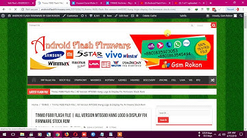 Tinmo F688 Flash File | All Version MT6580 Hang Logo & Display Fix Firmware