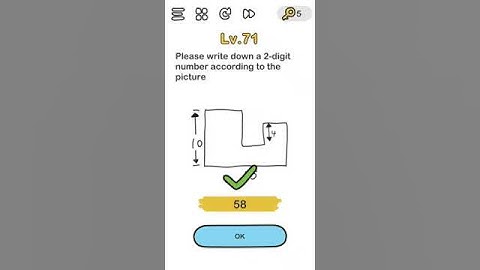 Brain Out level 71 Please write down a 2-digit number according to the picture