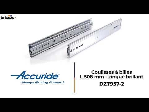 Coulisses à billes 7957 - charges lourdes 160 kg - sortie totale ACCURIDE