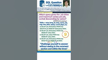 SQL Question 137 || #shorts #ytshorts #youtubeshorts #sql #interview #reels #mysql @SekharAcademy!