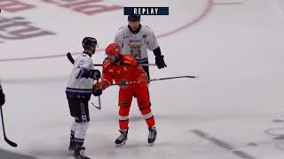 Mitchell Heard vs Kyle Locke EIHL fight 23-11-25