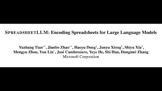 Details SPREADSHEETLLM: Encoding Spreadsheets for Large Language Models Guide
