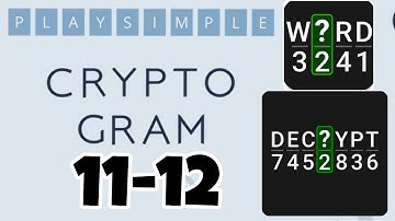 PlaySimple CRYPTOGRAM level 11 12