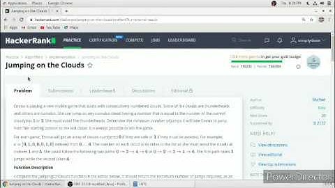 Jumping on the Clouds Hacker Rank Solution in C Programming Language