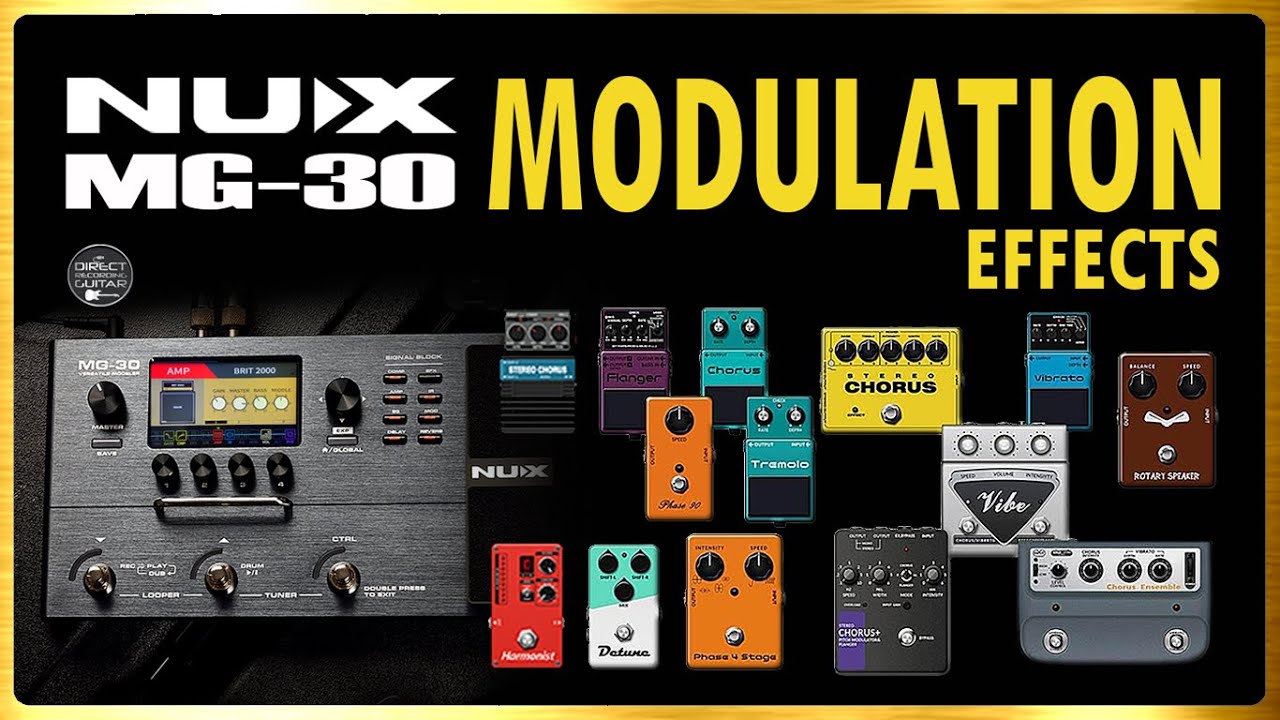 NUX MG  MODULATION Effects for Guitar Chorus, Harmonist, Phaser,  Tremolo, Flanger and More