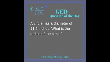 GED® QOD: Find Radius Given the Diameter