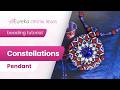 Constellations Pendant 🌌 Free Beading Tutorial w/ GemDuo Beads &16mm Rivoli Crystal Stone
